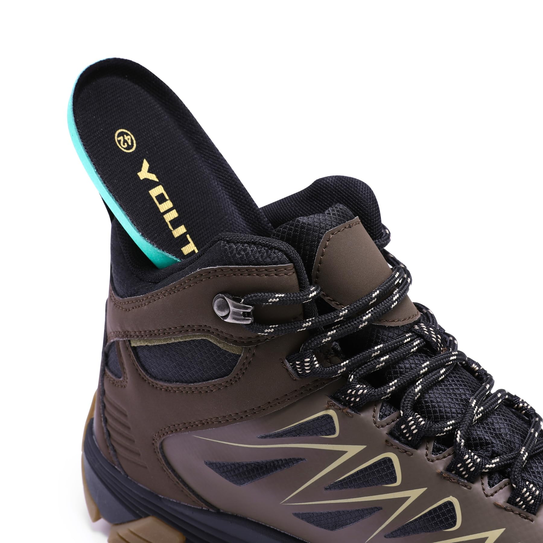 YOUTHUP Chaussure de Randonnée Imperméable Respirant Courte Chaussures de Trekking Outdoor Antidérapant Uni à Lacets