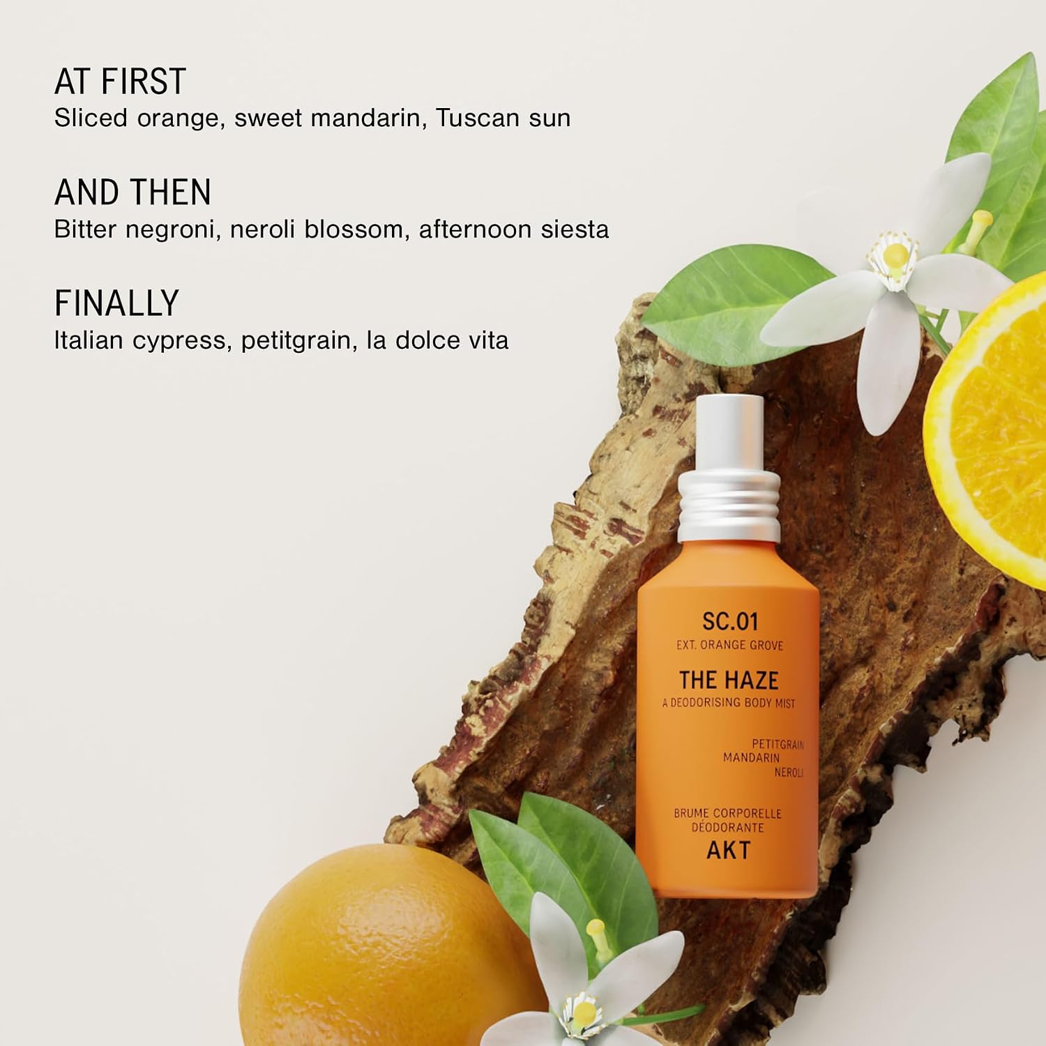 AKT The Haze, Natural Deodorising Body Mist, SC.01 Orange Grove, 100 mL