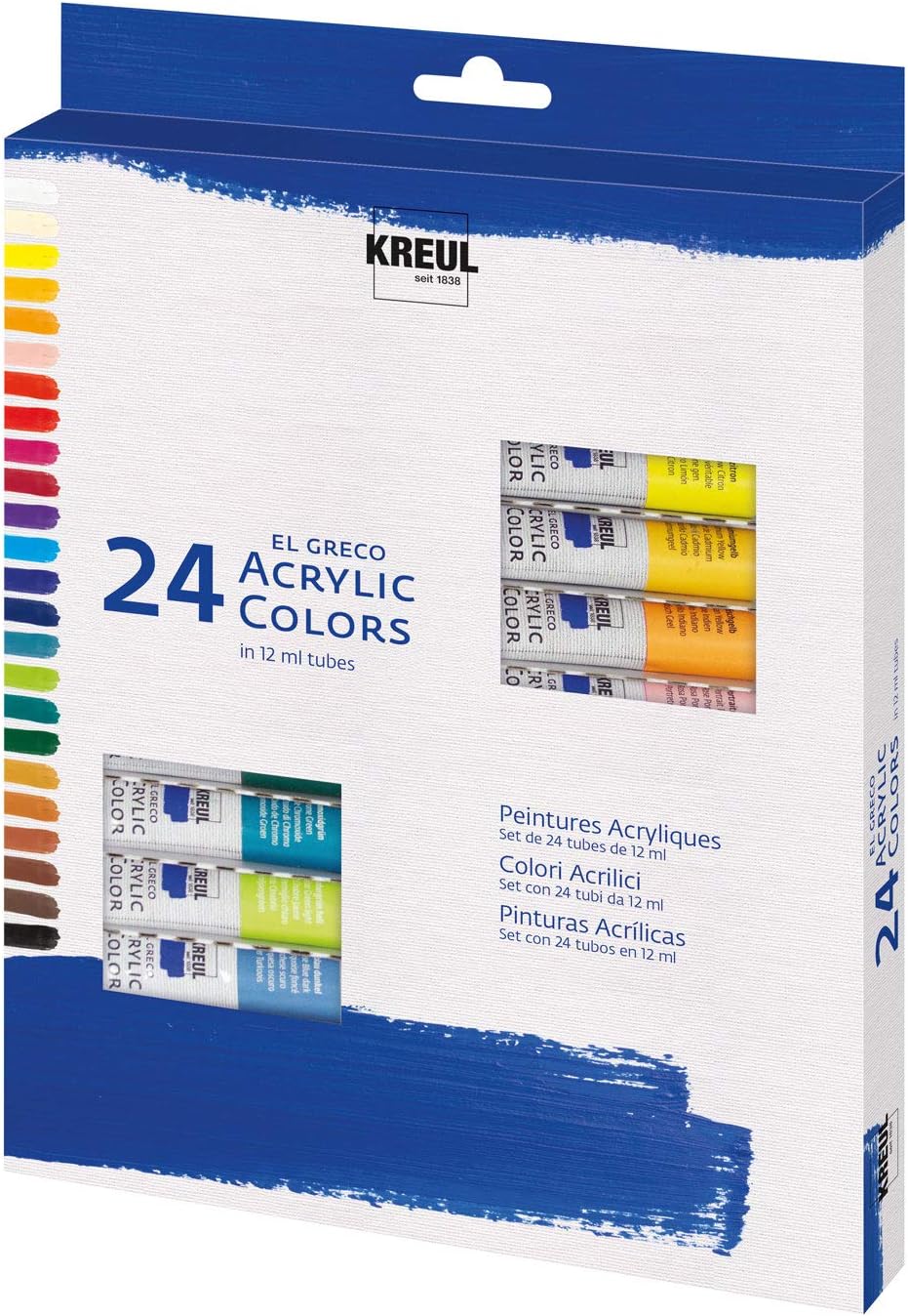 C. Kreul El Greco 28253 – Acrylic Paints 12 ml, Set of 24