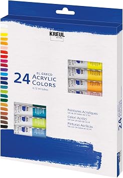 KREUL C El Greco 28253 Acrylic Paints 12 ml, Set of 24
