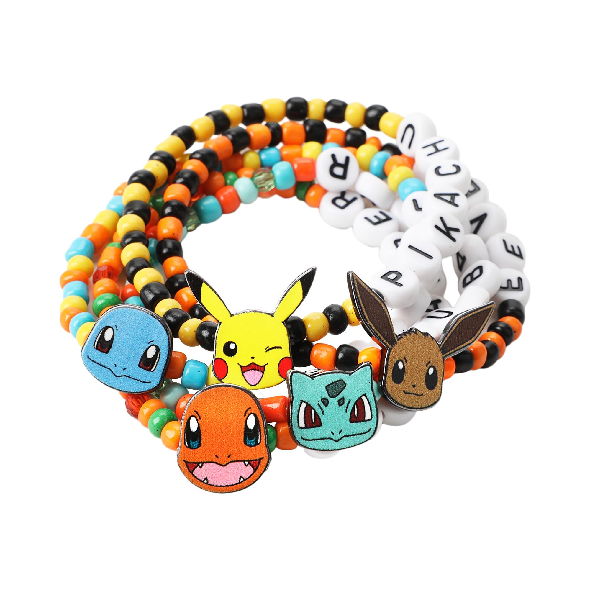 Pokémon Characters 5-Piece Stretchy Beaded Bracelet Set