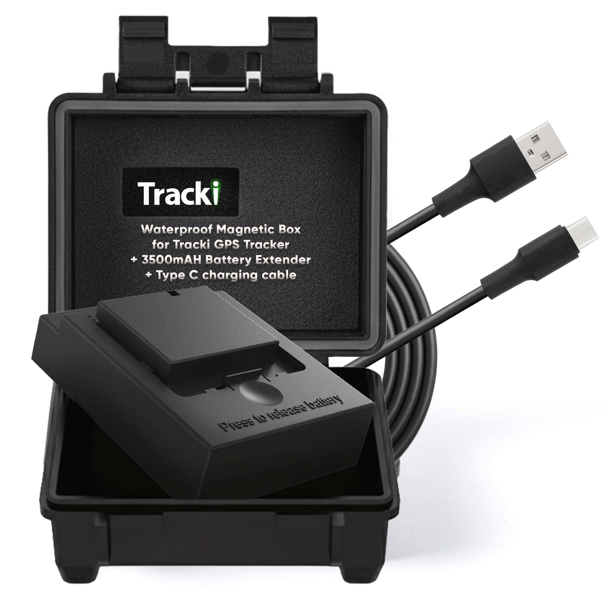 Tracki Waterproof Magnetic Box & Battery Extender - gps trackers | Mubboo