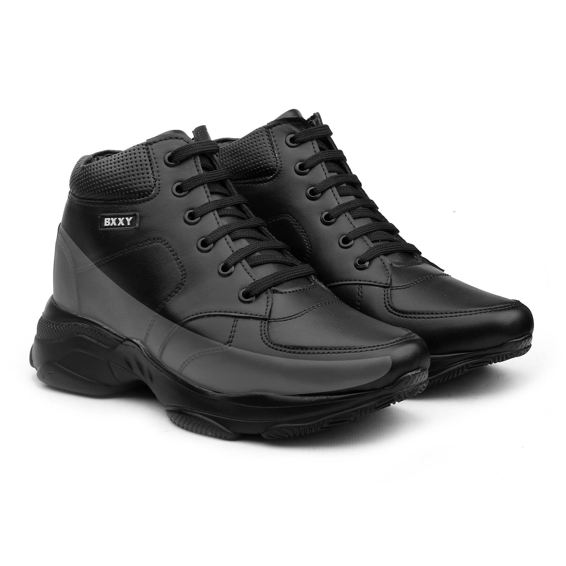 Mens 3 Inch Hidden Height Increasing Casual Outdoor Sneakers Boot in Eva Sole. Height Elevator Boots