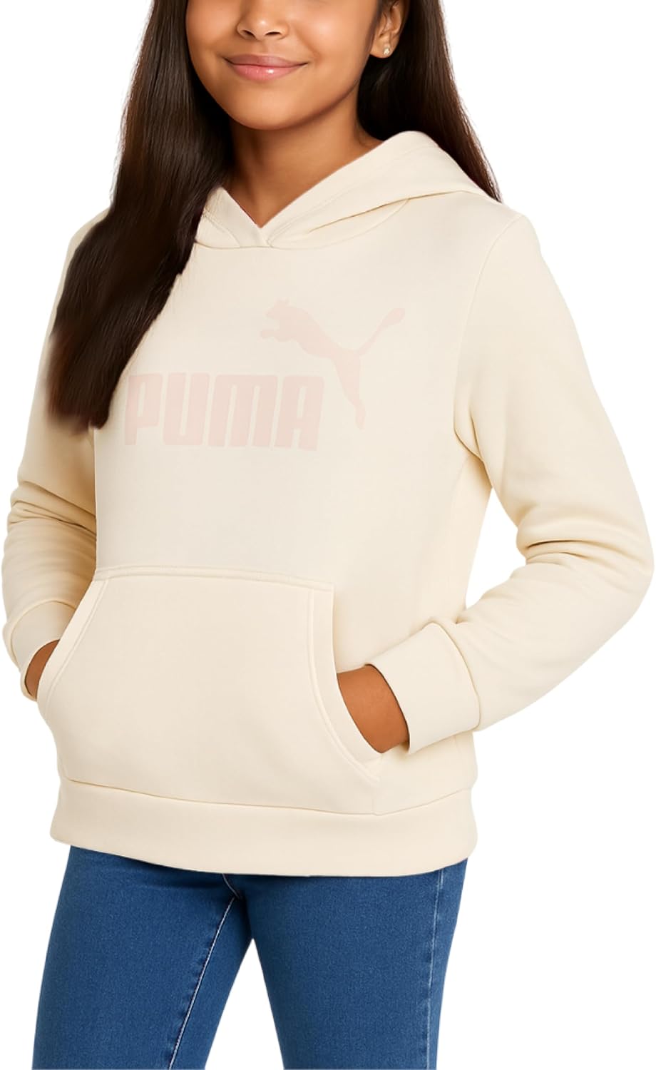 PUMA Girls Sweatshirt - Casual Athletic Performance Hooded Sweatshirt - Soft Fleece Pullover Graphic Hoodies for Girls