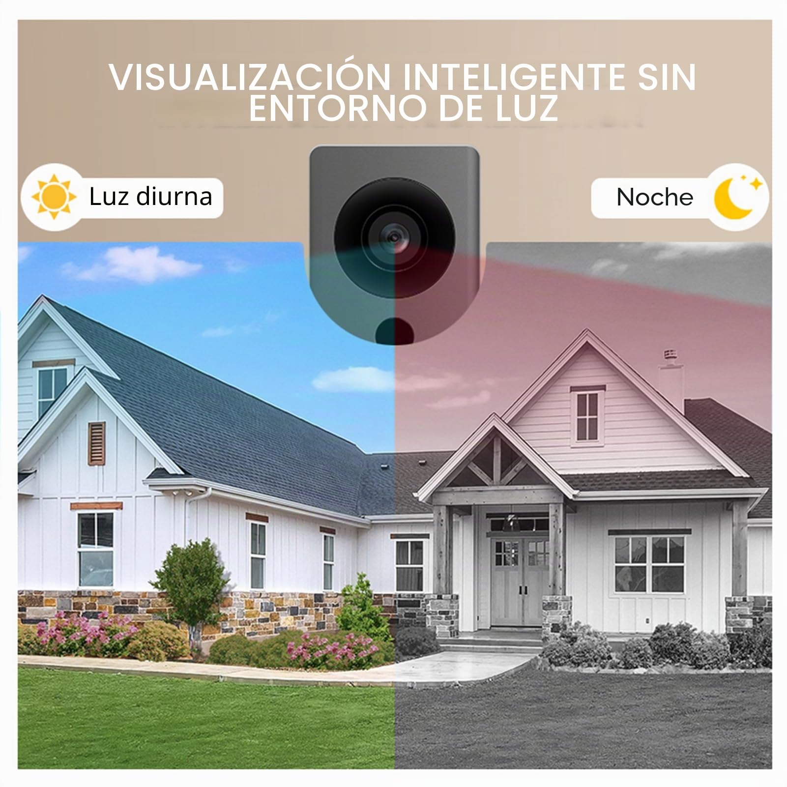 Cámara de Timbre de Video Inalámbrica 2.4G con Pantalla de Visualización Kits de Cámara de Videoportero con Pantalla IPS de 4.3 Pulgadas Visualización Nocturna Intercomunicador (Negro)