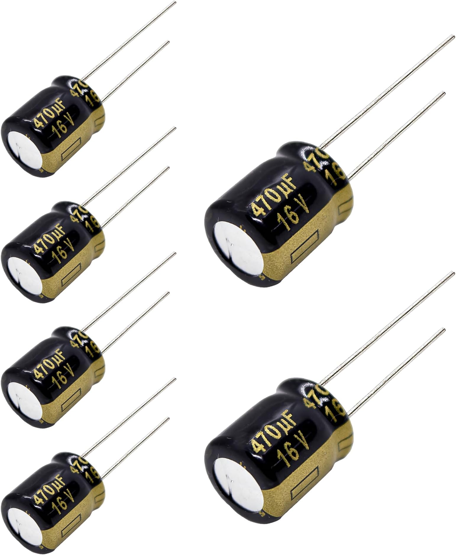 Replacement for 6 pcs Panasonic FM Series Capacitors 16V 470uf Low Impedance