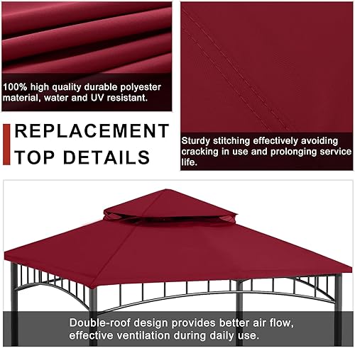 Miniatura 4 de Tapa de repuesto para L-GZ136PST de ABCCANOPY Burgundy