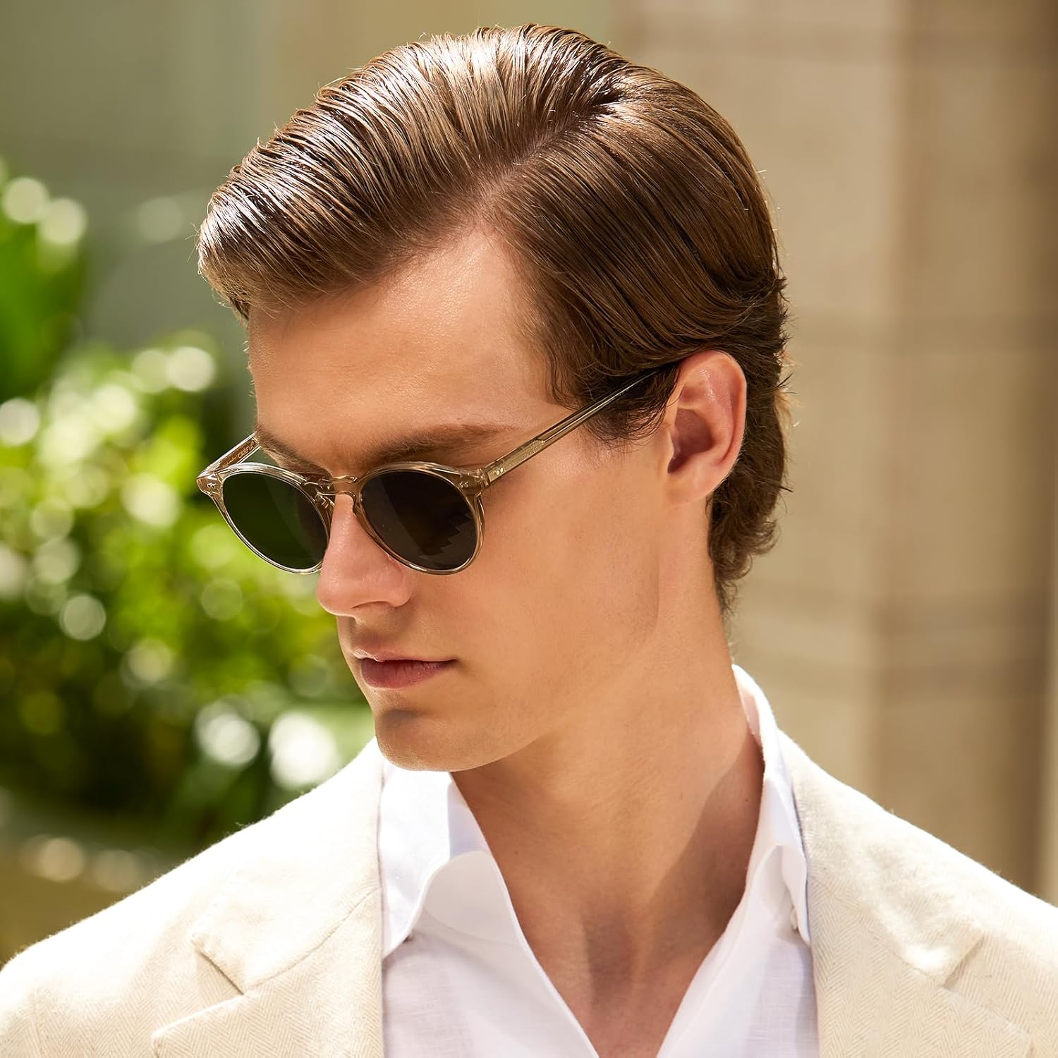 CARFIA Retro Round Polarized Mens Sunglasses UV Protection Acetate Frame CA5289L - Image 3