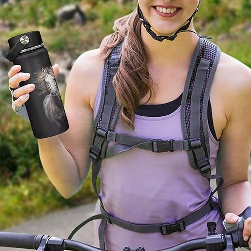 Miniatura 6 de Hinthetall Axolotl - Botellas de agua aisladas con tapa y lazo de transporte para gimnasio, deportes, viajes, botella de agua grande de 18 onzas,