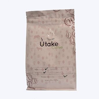 Kenya AA Whole Bean Coffee. Medium Roast, Fair Trade Coffee. Single Source Coffee Beans packed in 13.23-Ounce 375 grams Resealeable Valve Bag by Utake Coffee