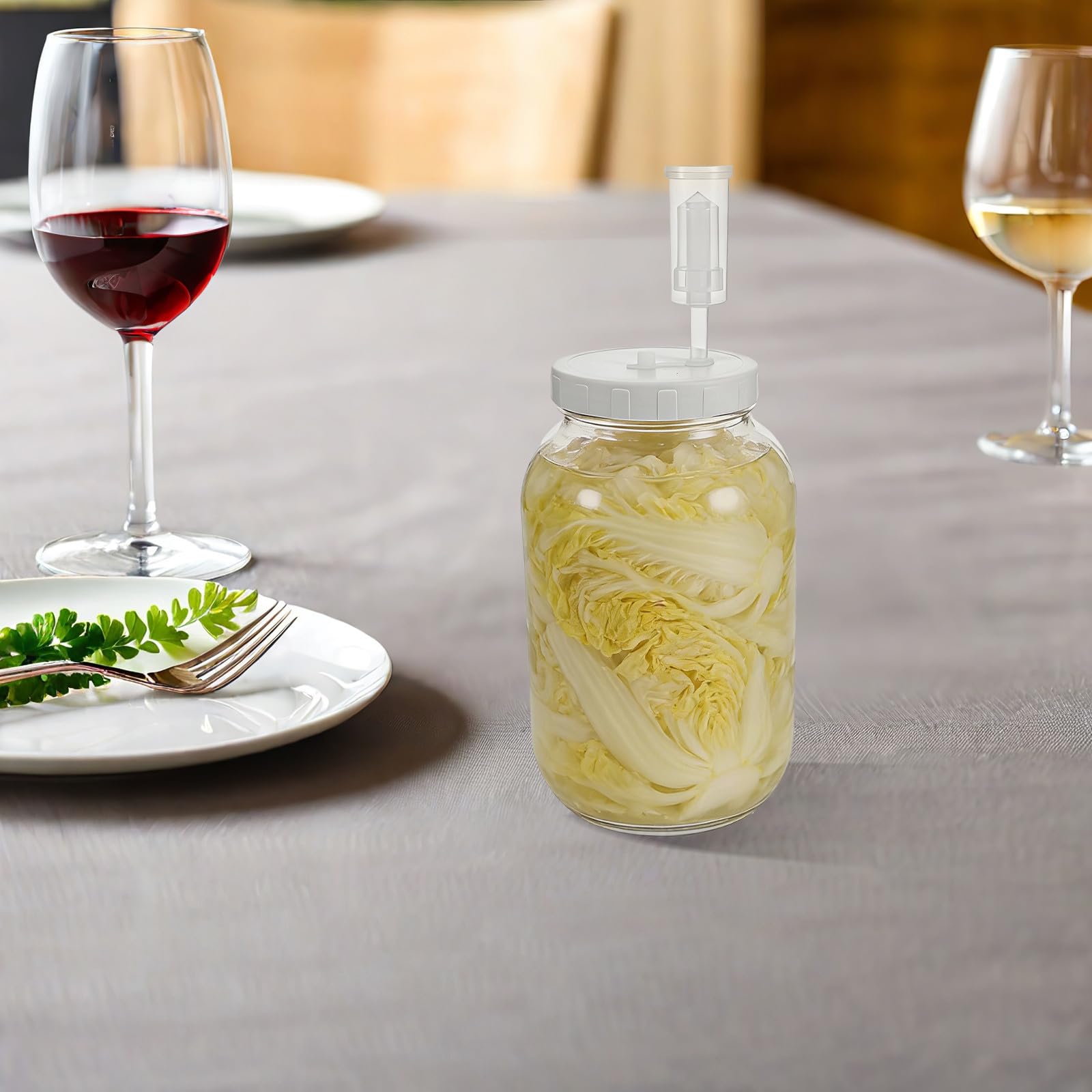 TOYANDONA Tarro con Boca Ancha para Fermentación de 1 Galón de Vidrio