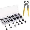 luakesa Emingo 24 Pairs High Heels Tips Replacement Shoes Repair Caps With 6 Inch Stiletto Remove Pliers,6 Size,8,/9/10/11/12/12.5Mm,U-Shape,Black gallery image