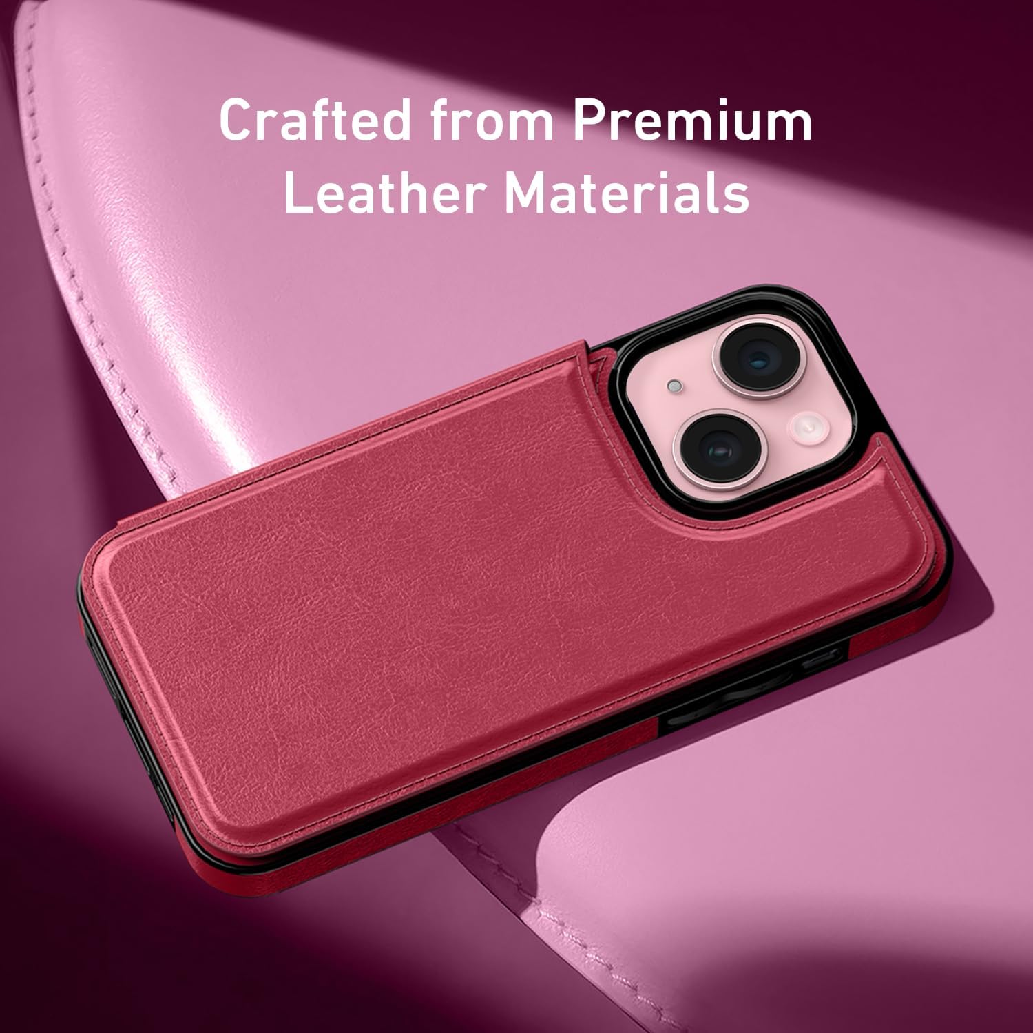 FUNMIKO for iPhone 13 Mini Wallet Case with Card Holder,RFID-Blocking image 4