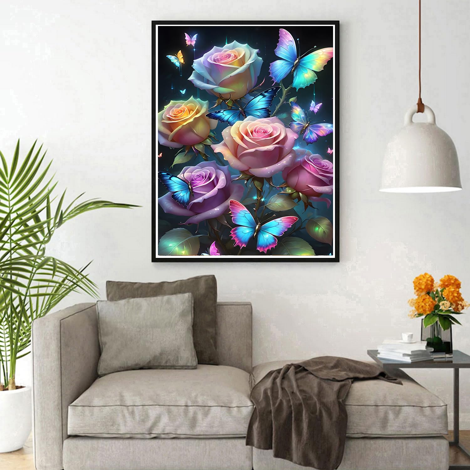 DPHERO 5D Cygne Diaond Painting Kits, DIY Broderie Chute D'eau Art Du