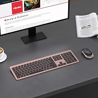 Seenda Vezeték nélküli Billentyűzet és Egér Szett, Ultravékony, Csendes, Ergonomikus, Porálló 7