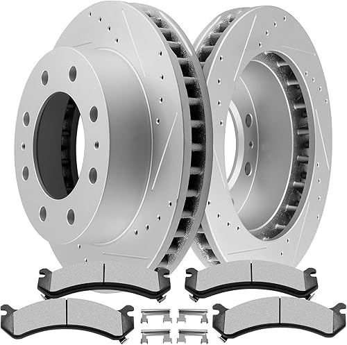 Miniatura 886 de Kits de frenos y rotores, rotores de freno SCITOO y 8 pastillas de cerámica para 08-12 para Chrysler Town & Country, 08-12 para Dodge Grand Caravan