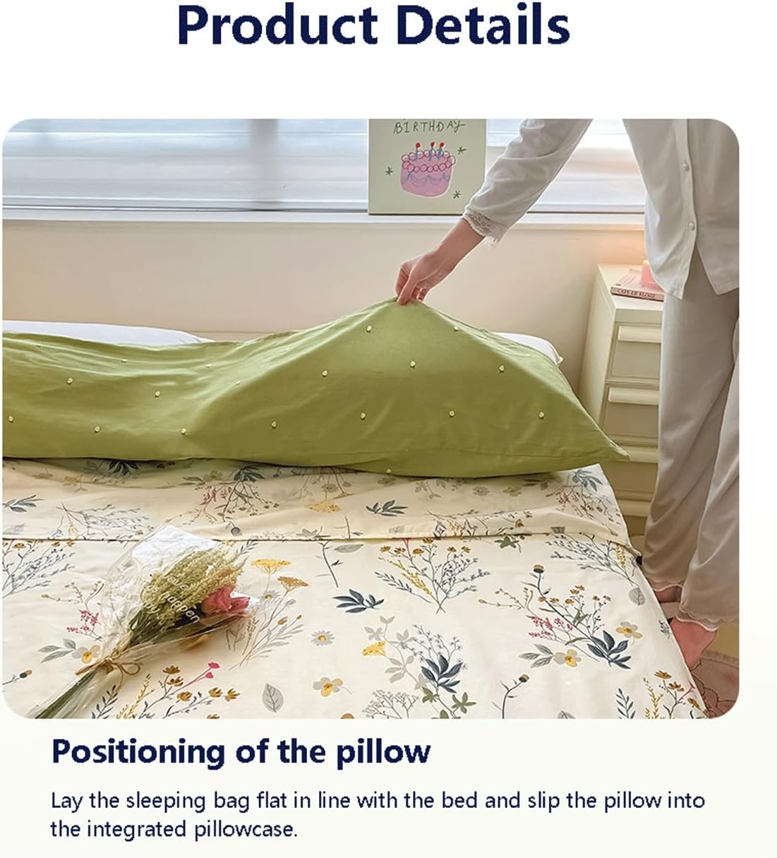 Cotton Sleeping Bag Liner Flower Cotton Travel Sheet Sleep Sack Adult Single Double Travel Sleeping Bag for Hotels Camping Hiking