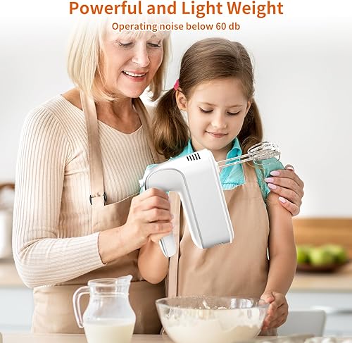 Miniatura 5 de CBQ Batidora de mano eléctrica, 9 velocidades 400 W mezclador de mano con pantalla digital, botón táctil, turbo, estuche de almacenamiento Snop-On