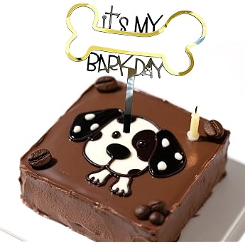 1 x Dog Birthday Cake Topper - Dog Birthday