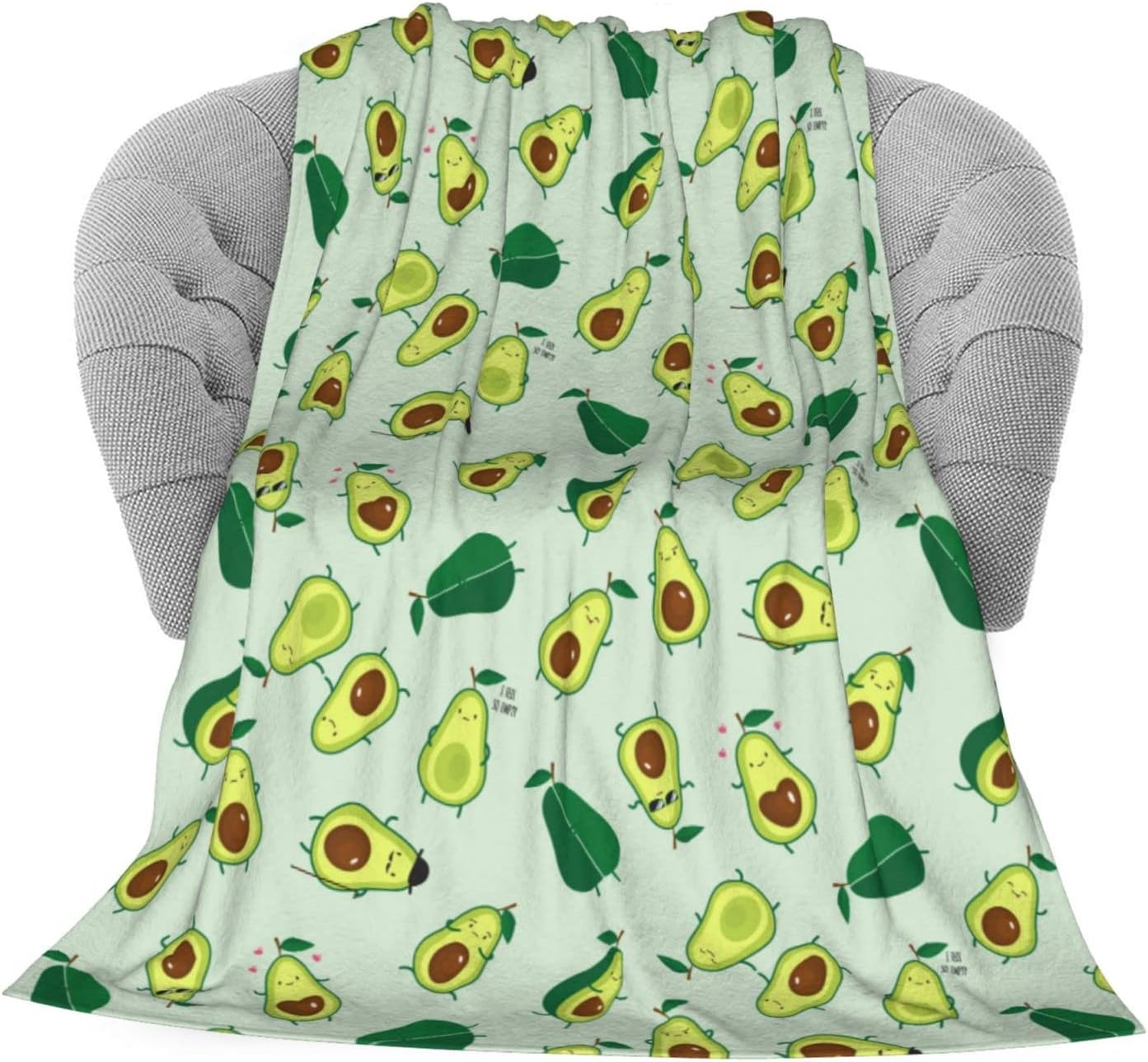 Amazon.com: PrelerDIY Avocado Green Throw Blanket for Couch - 50"X40 ...