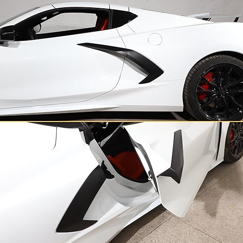 Miniatura 7 de Cubierta de salida de aire lateral de la carrocería exterior compatible con Chevrolet Corvette C8 2020-2023, accesorios de ventilación de la