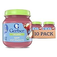 Vista 11 de Gerber etapa 1 alimento para bebés orgánico, frasco de plátano, alimento de fruta para bebés, puré de plátano, sin OMG, 10