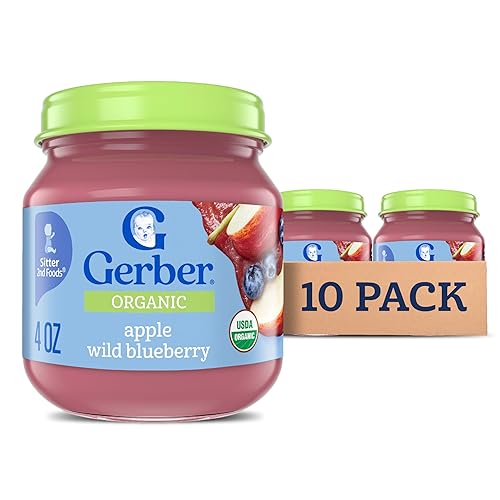 Miniatura 11 de Gerber etapa 1 alimento para bebés orgánico, frasco de plátano, alimento de fruta para bebés, puré de plátano, sin OMG, 10