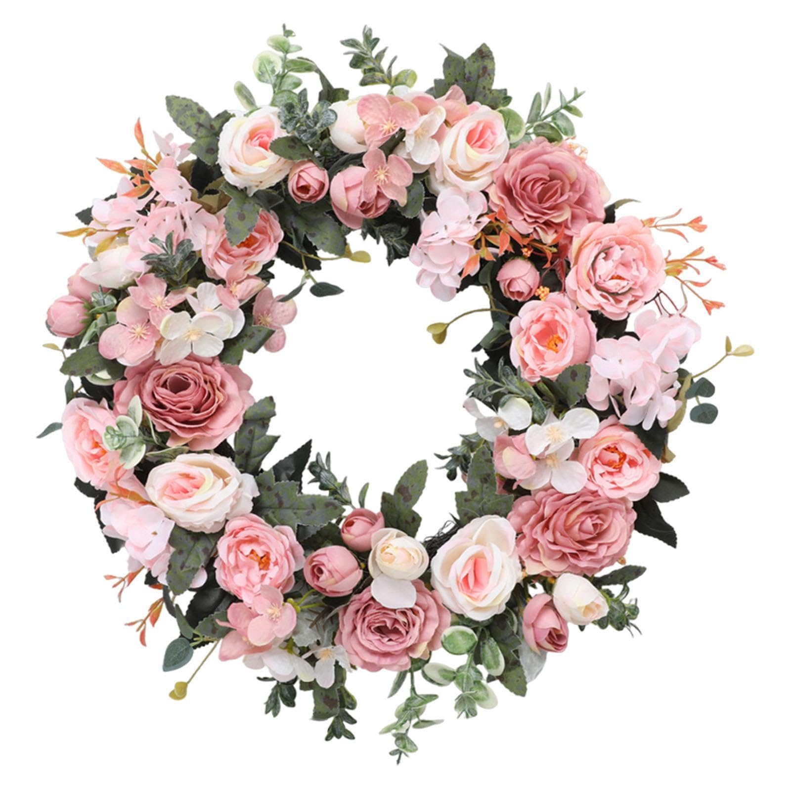 Couronne artificielle en soie de pivoines durables et design floral