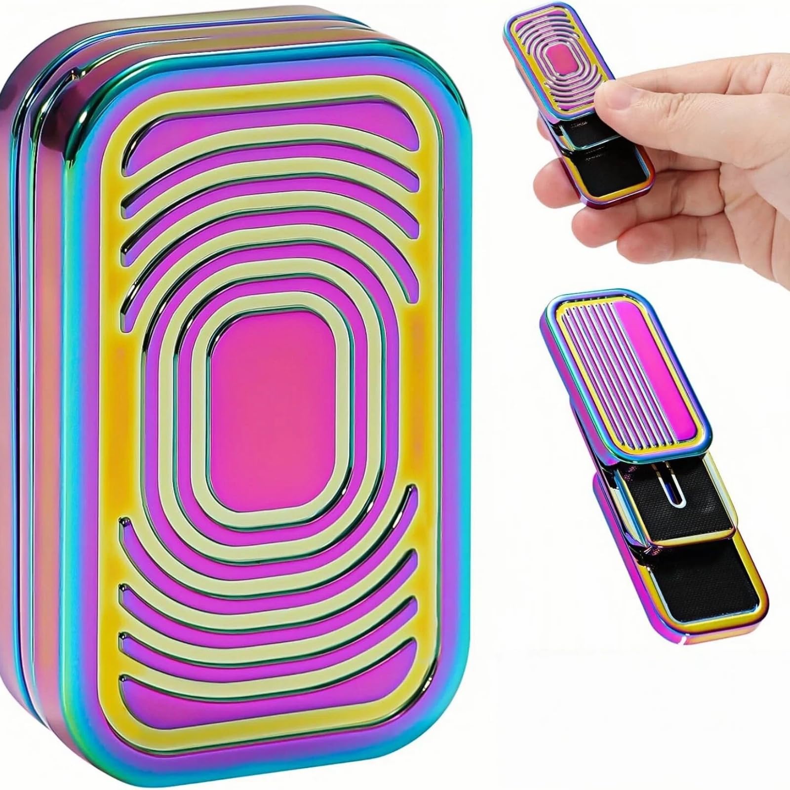 Vitoki EDC Fidget Slider for Adults and Teens,Desk Magnet Toy for Office and Study, Fidget Toys for Stress Relief, ADHD and Reduce Leg Shaking,Gifts for Boyfriend, Husband and Friends （A-Purple）