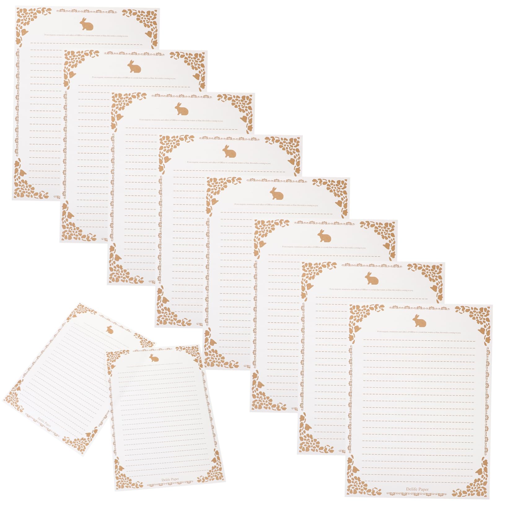 Amazon | LIFKOME 50枚 A4便箋 手紙用紙 スク ブッキングシート
