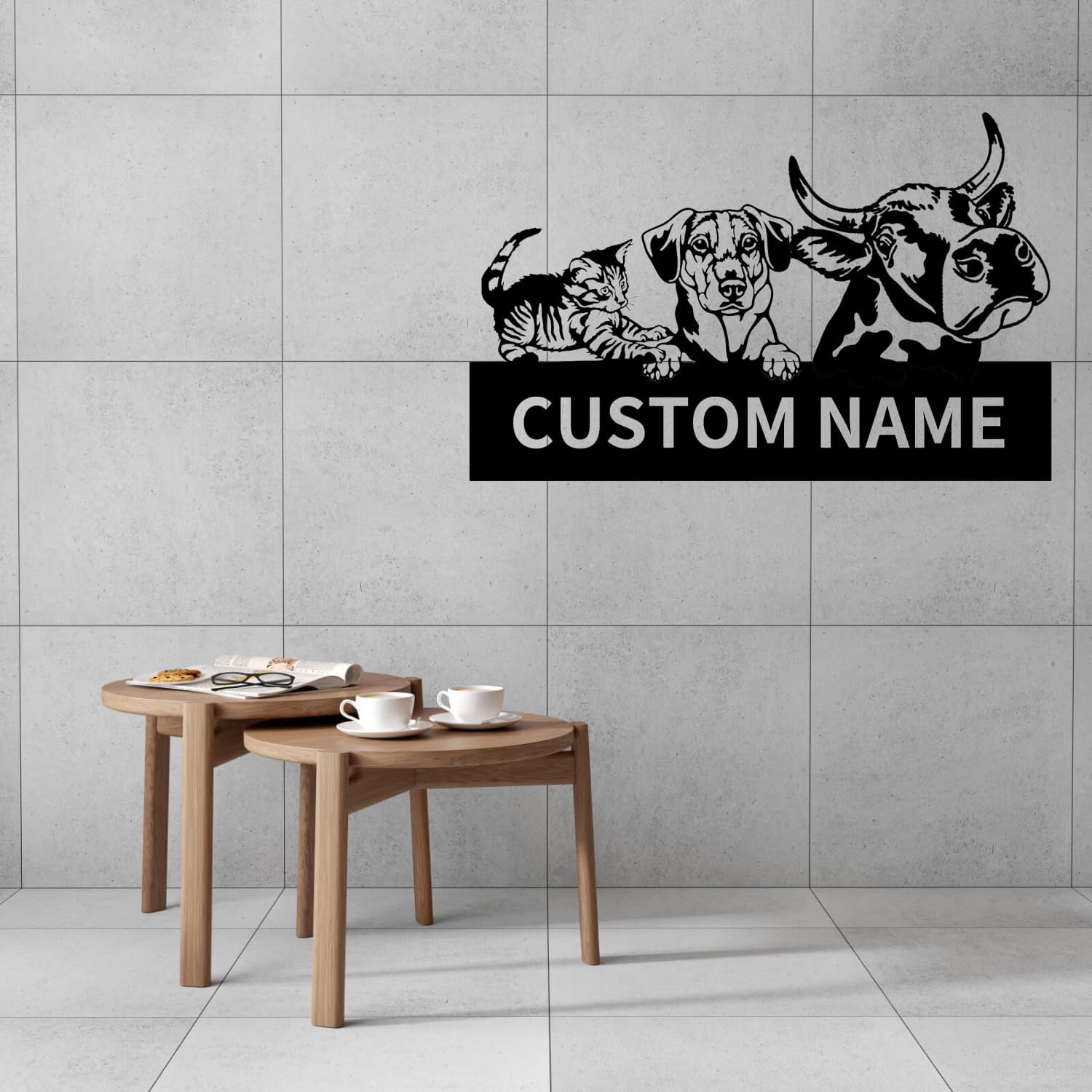 Personalized Split Letter Name Sign | Custom Metal Name Sign | Indoor/Outdoor Wedding Gift Ideas | Last Name Sign | Front Door Hanger | Monogram Sign