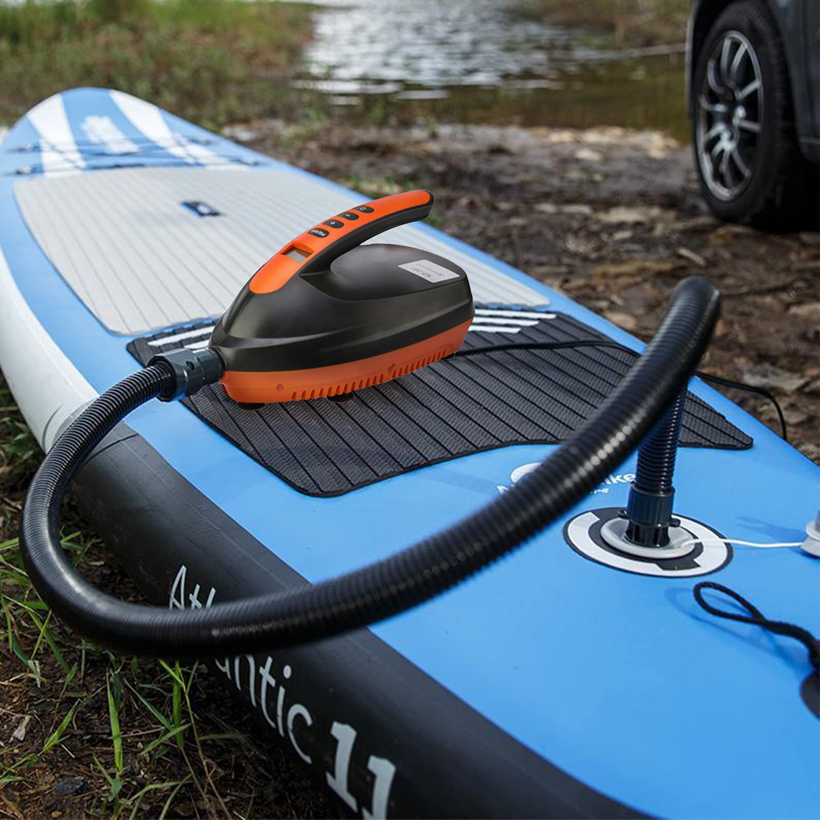 Buy Sup Electric Pump,16psi Electric Paddle Board Pump with 5 Nozzles,Smart Inflation AutoOff