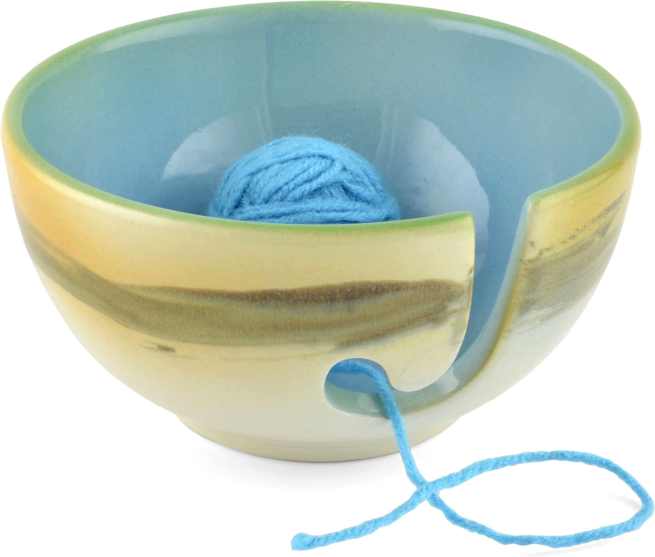 Judith Stiles Designs Yarn Bowl, Turquoise