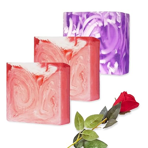 Yoni - 3 barras de jabón para mujer, 100% hechas a mano, barra Yoni natural, pH equilibrado y barra de limpieza en V, barra de jabón natural con red