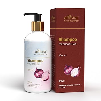 ORIGINE NATURESPIRED Shampoo For Smooth Hair | Shampoo For Dry and Frizzy Hair | Onion Shampoo For Hair Growth with Aloe Vera & Glycerine | Helps to Enhance the Hair Smoother & Bouncy Look - 300 ml