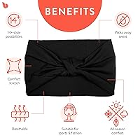 Vista 2 de BLOM Diademas de bambú prémium para mujer, antideslizantes, multiestilo, para yoga, moda, entrenamiento, viajes o correr