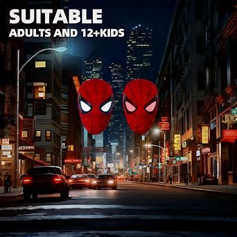 Spider Superhero Dynamic Mask - Remote LED Light & Moving Mech Eyes for Immersive Hero Experience, Nice Choice for Superhero Fans