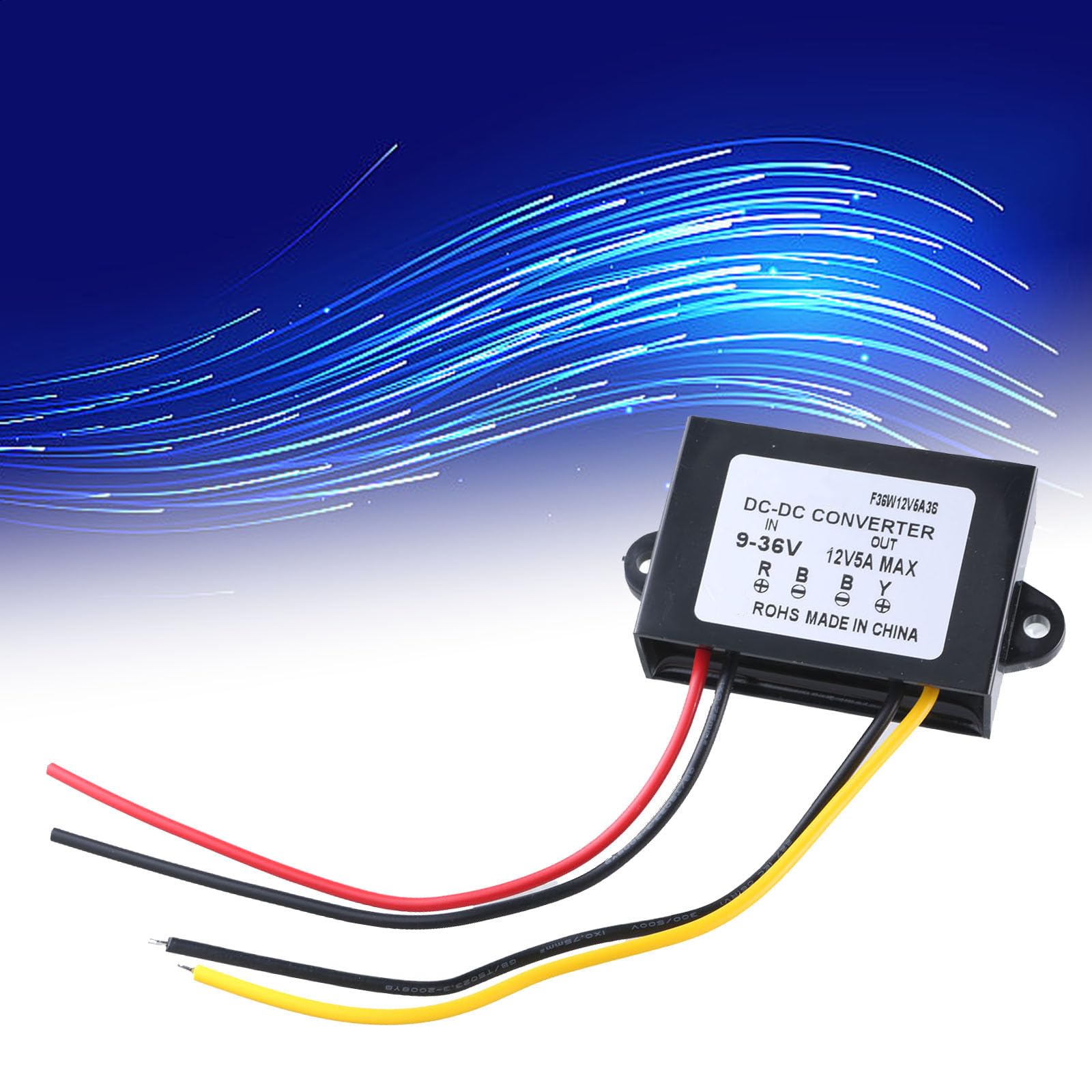 DC9V 36V a 12V 5A Módulo convertidor de voltajes Adaptador de corriente para coche y convertidor LED