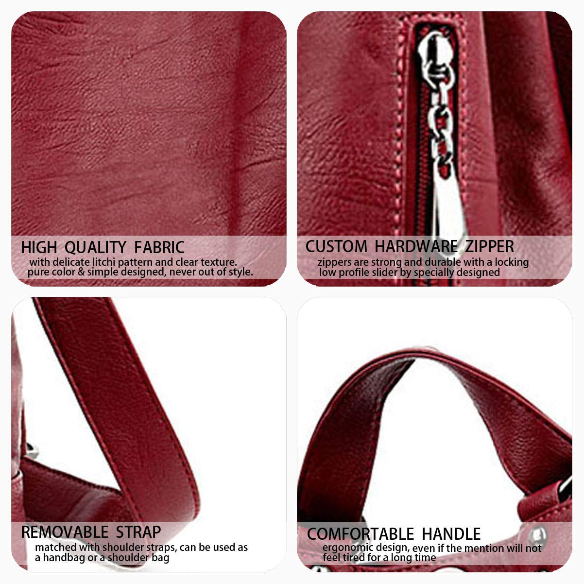 DEERWORD Donna Borse a Zaino Borsa a Zainetto Elegante Tracolla Zaini Firmate Marca Zainetti Antifurto PU pelle 5255 1 pz