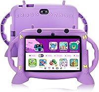 Vista 8 de Tablet para niños, tableta de 7 pulgadas con funda para niños de 2 a 10 años, tableta de aprendizaje educativo Android 11, 3 GB de RAM+32 GB