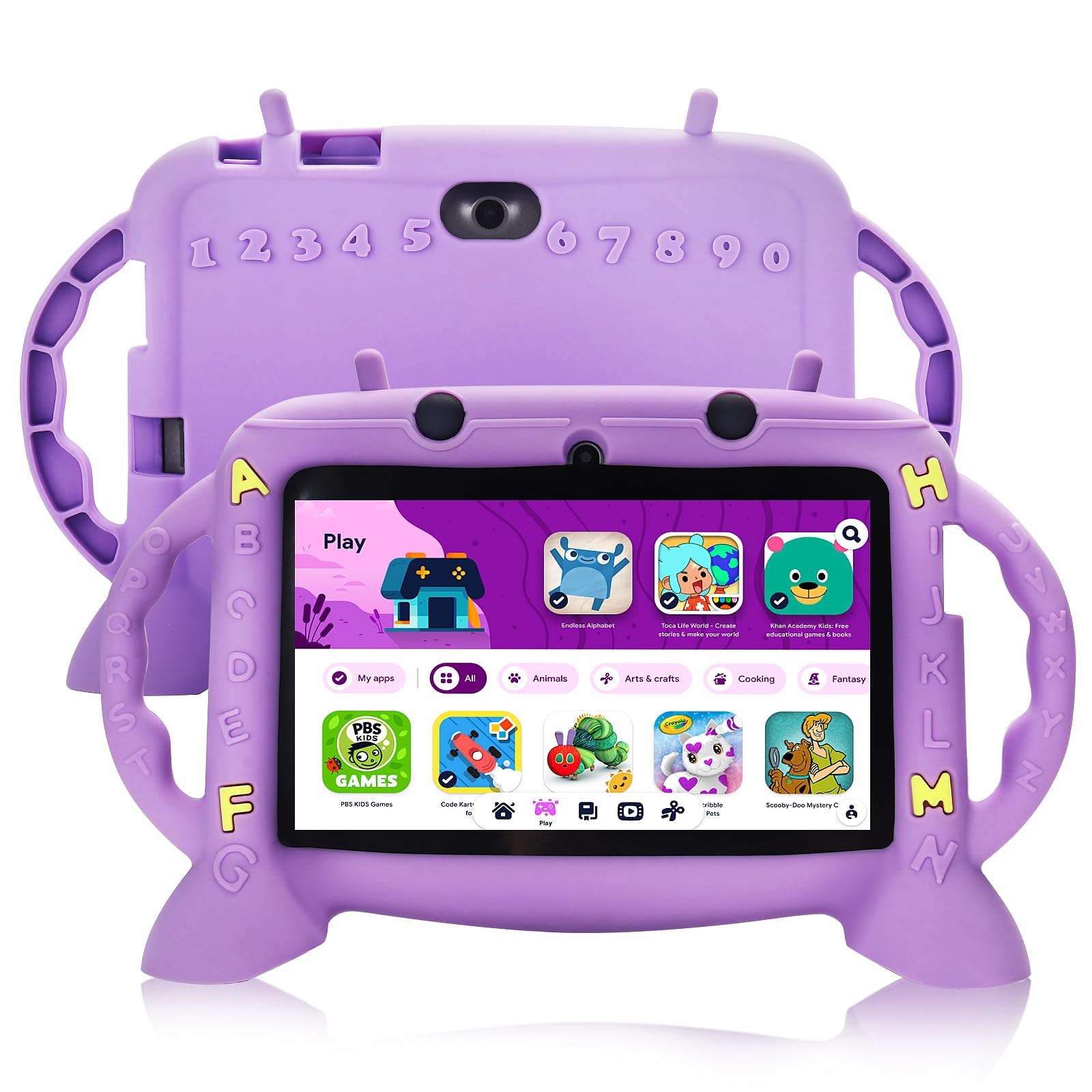 kids tablet, 7 inch tablet for kids 2-10, toddler educational learning tablet Android 11, 3GB RAM + 32GB ROM storage, Google Play YouTube, gift-picture-16