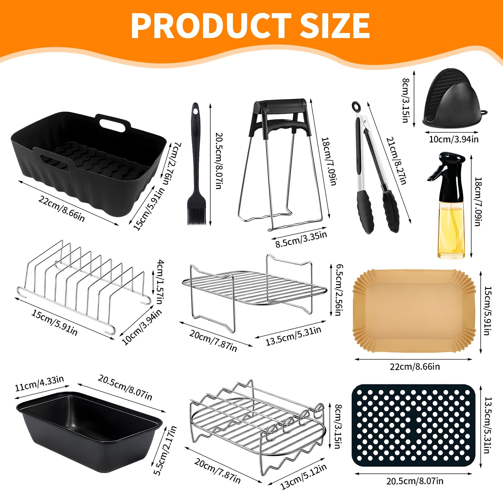 Set Accessori Per Friggitrice Ad Aria Ninja Foodi Dual Zone - AF300EU, AF400EU, AF500EU, 7.6L-9.5L, Con Stampo In Silicone - 2