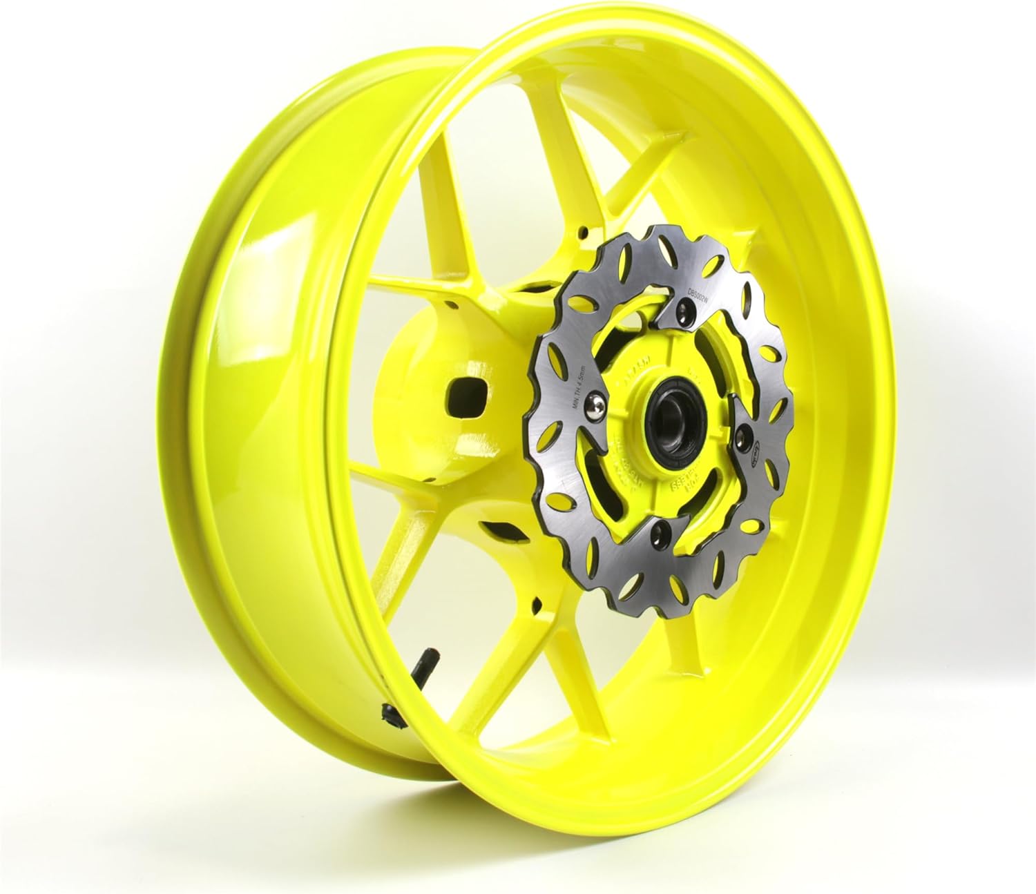 Arashi Rear Wheel Rim and Brake Disc Rotor for Honda CBR1000RR 2008-2016, Motorcycle Replacement Accessories Parts Neon Yellow