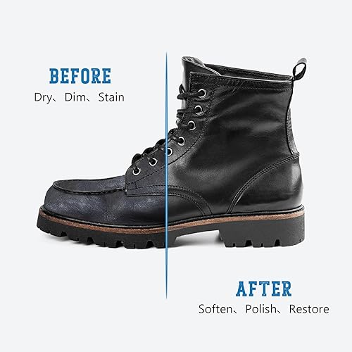 Miniatura 6 de MEKER Aceite de visón, aceite de visón para botas de cuero, acondicionador de cuero natural con esponja, restauración de zapatos, chaquetas,