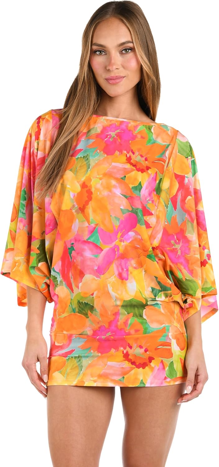 Sunshine 79 Women's Short Sleeve Tunic Cover Up Dress