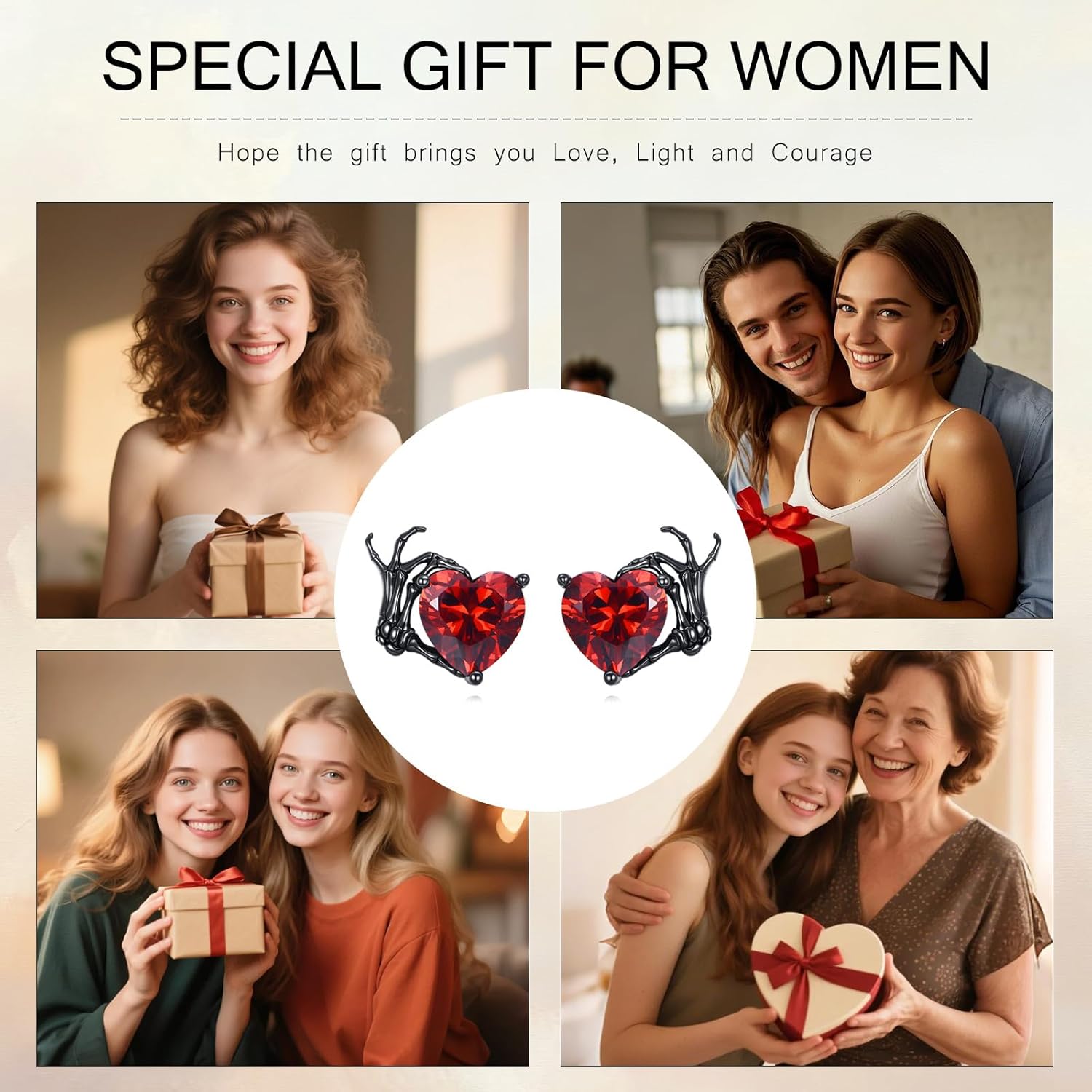 Skeleton Hand Earrings 925 Sterling Sliver Black Skull Earrings Halloween Stud Earring Gothin Jewelry Gifts for Women Men