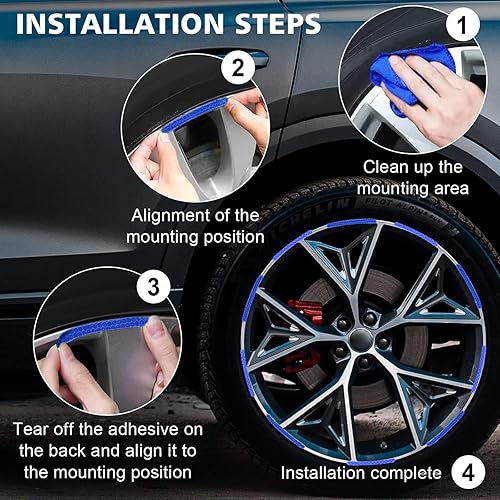 Miniatura 2 de 40 calcomanías reflectantes para ruedas de automóvil, calcomanías decorativas de advertencia de seguridad nocturna, calcomanías reflectantes