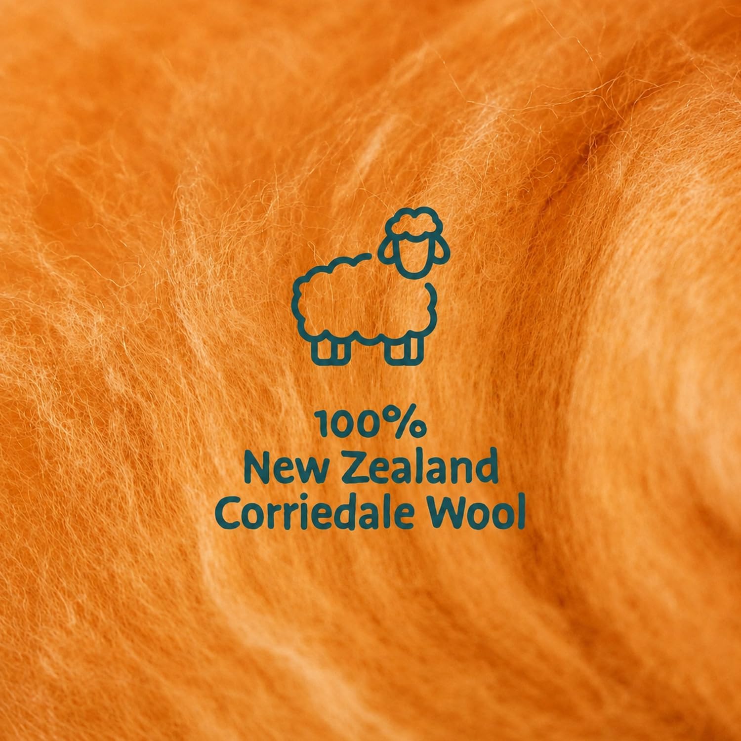 Woolbuddy Wollgarn-Set zum Nadelfilzen (rot/orange), Filzzubehör