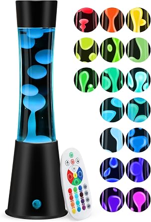 17-Color Changing Liquid Motion Lamp, 15.6" LED Wax Motion Light with Remote, Relaxing Night Light for Bedroom, Living Room & Office, Home Decor Gift