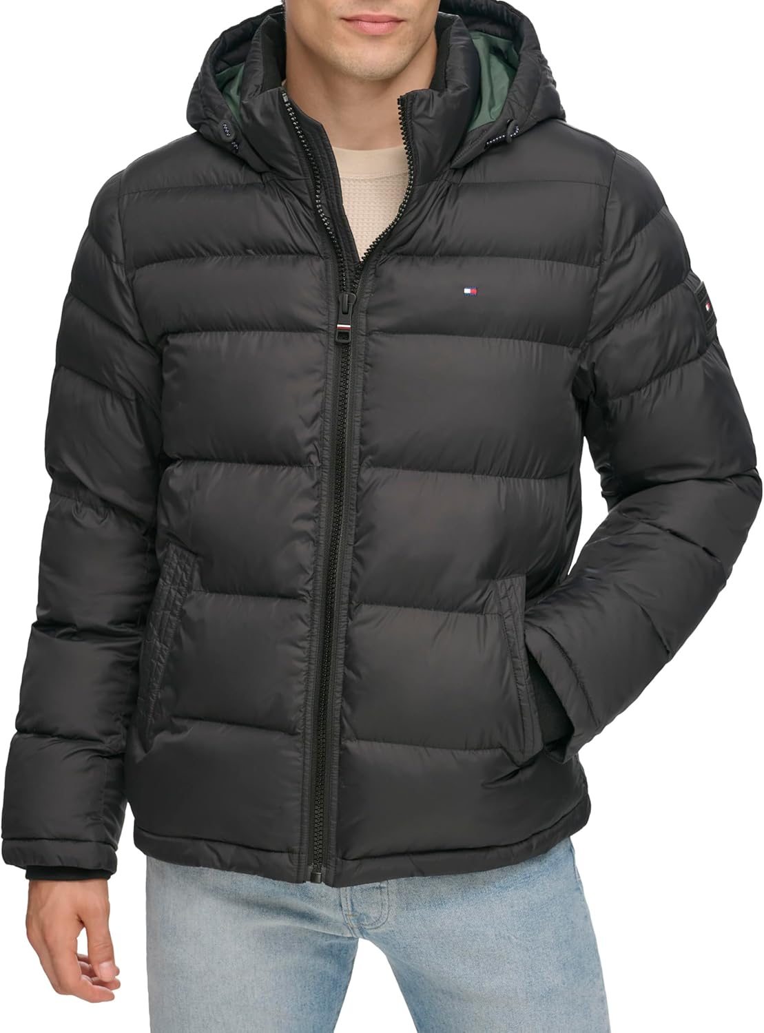 Tommy Hilfiger Men's Down Alternative Hooded Puffer Jacket (Standard